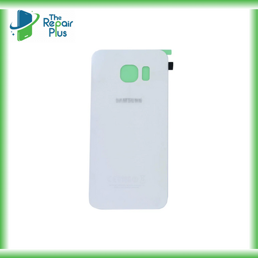 For Samsung Galaxy S6 Edge Replacement Rear Battery Cover with Adhesive (White) The Repair Plus