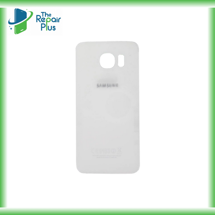 For Samsung Galaxy S6 Replacement Rear Battery Cover with Adhesive (White) The Repair Plus