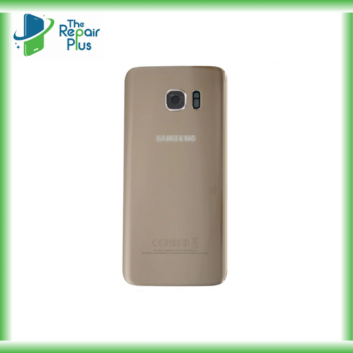 For Samsung Galaxy S7 Edge Replacement Rear Battery Cover with Adhesive (Gold) The Repair Plus