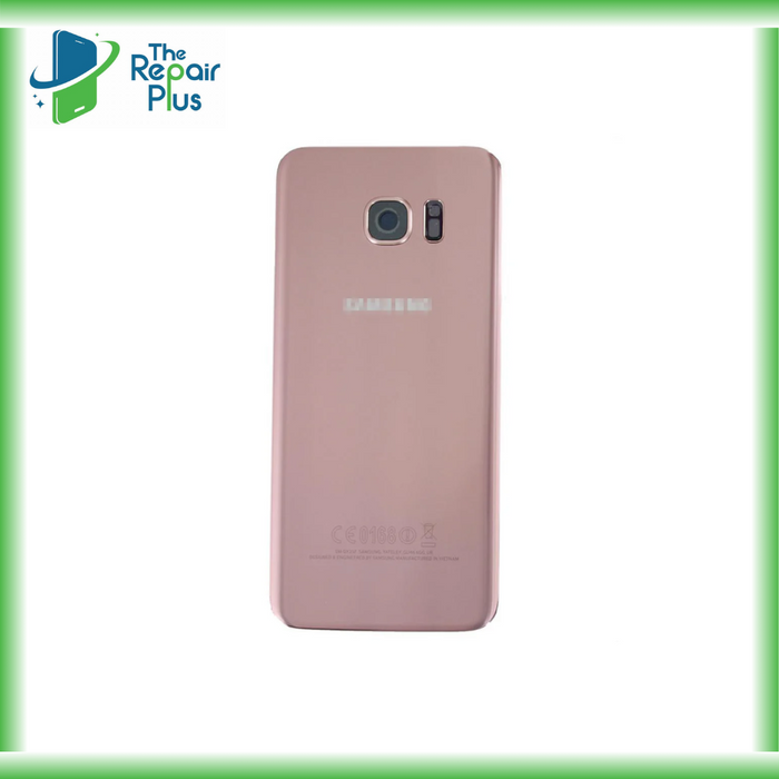 For Samsung Galaxy S7 Edge Replacement Rear Battery Cover with Adhesive (Pink Gold)