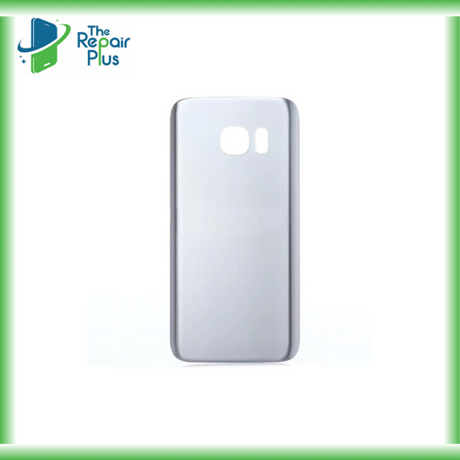 For Samsung Galaxy S7 Edge Replacement Rear Battery Cover with Adhesive (Silver) The Repair Plus