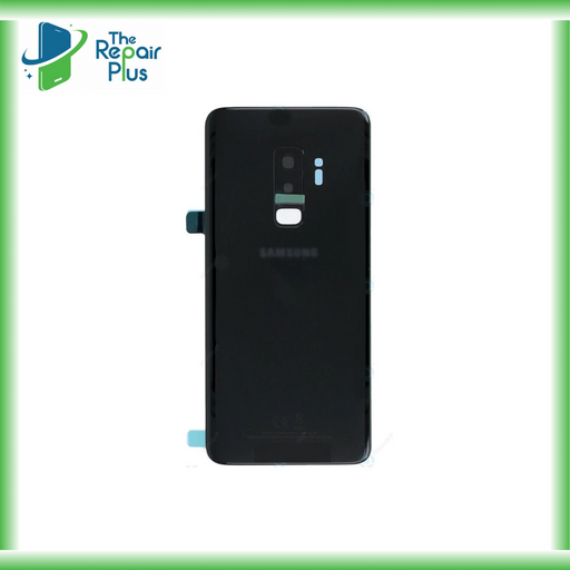 For Samsung Galaxy S9 Plus Replacement Rear Battery Cover with Adhesive & Camera Lens (Black) The Repair Plus