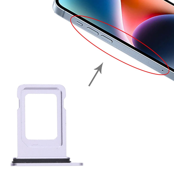 SIM+SIM Card Tray for iPhone 14 Plus (Purple)