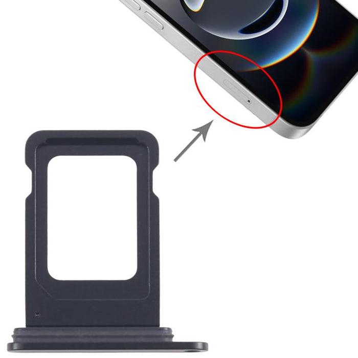For iPhone 16e SIM Card Tray (Black)