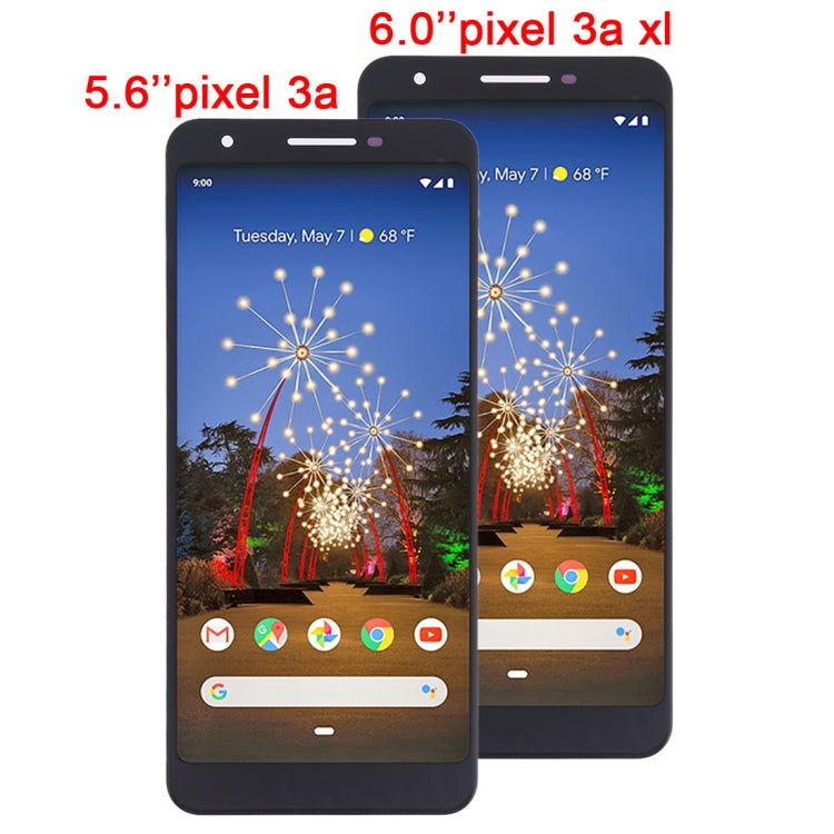 OEM LCD Screen for Google Pixel 3a with Digitizer Full Assembly (Black)
