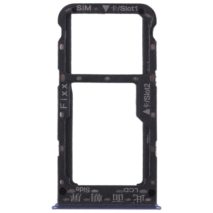 SIM Card Tray + SIM Card Tray / Micro SD Card for Huawei P smart (Enjoy 7S) (Blue)
