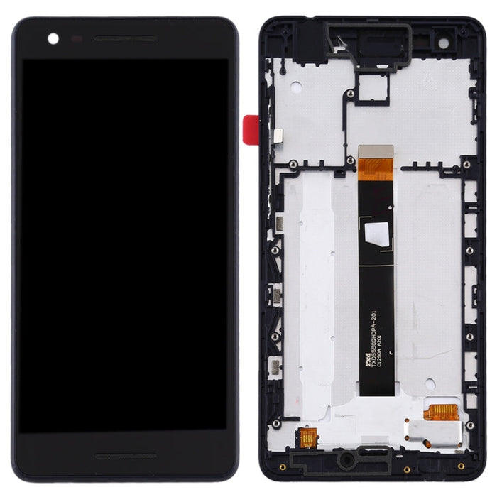 TFT LCD Screen for Nokia 2.1 Digitizer Full Assembly with Frame (Black)