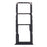 For Samsung Galaxy A21s SIM Card Tray + SIM Card Tray + Micro SD Card Tray (Black)