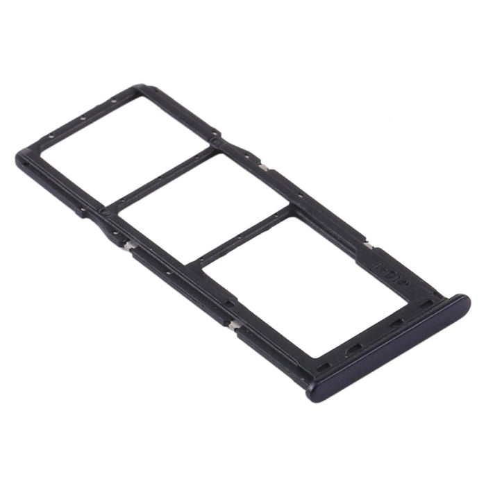 For Samsung Galaxy A21s SIM Card Tray + SIM Card Tray + Micro SD Card Tray (Black)