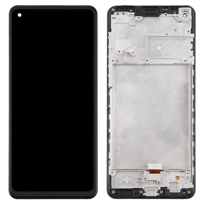 OEM LCD Screen for Samsung Galaxy A21s / SM-A217 Digitizer Full Assembly with Frame (Black)