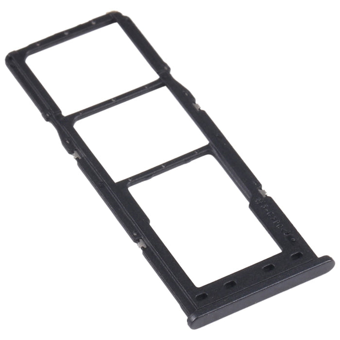 For Samsung Galaxy A12 SM-A125 SIM Card Tray + SIM Card Tray + Micro SD Card Tray (Black)