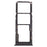 For Samsung Galaxy A12 SM-A125 SIM Card Tray + SIM Card Tray + Micro SD Card Tray (Black)