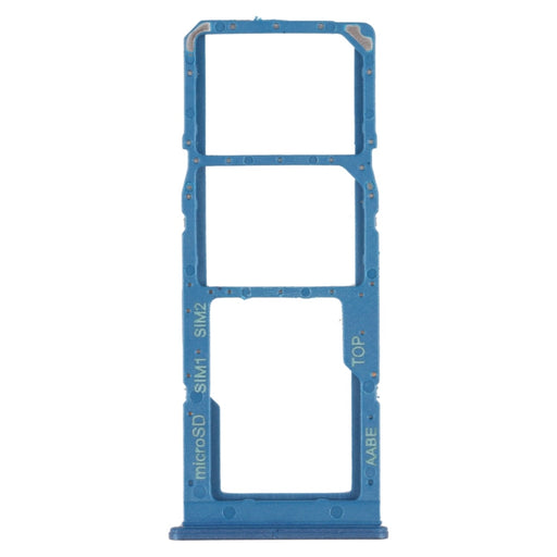 For Samsung Galaxy A12 SM-A125 SIM Card Tray + SIM Card Tray + Micro SD Card Tray (Blue)