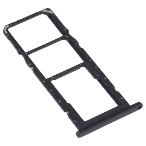 For Samsung Galaxy A02s SM-A025 SIM Card Tray + SIM Card Tray + Micro SD Card Tray (Black)
