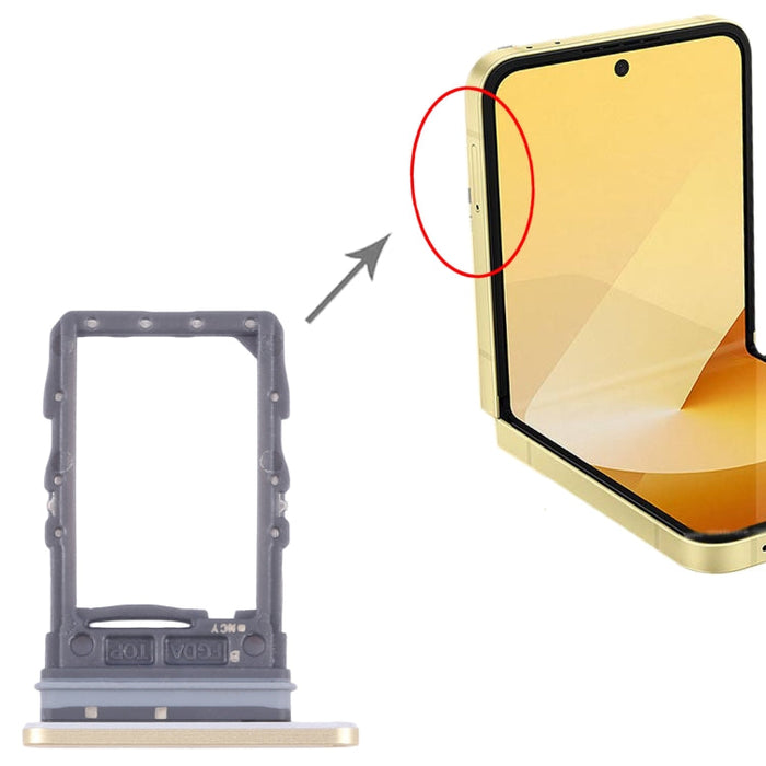 For Samsung Galaxy Z Flip6 SM-F741B Original SIM Card Tray (Gold)
