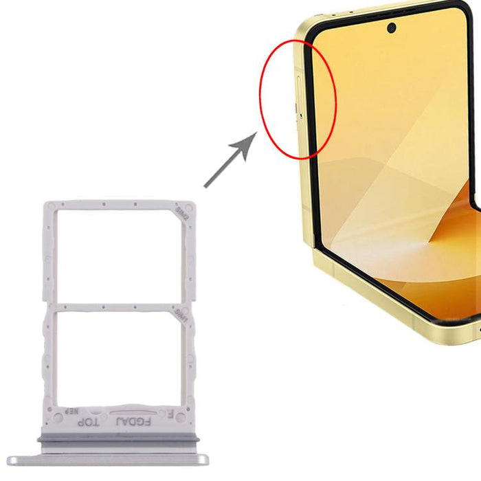 For Samsung Galaxy Z Flip6 SM-F741B Original SIM Card Tray (Silver)