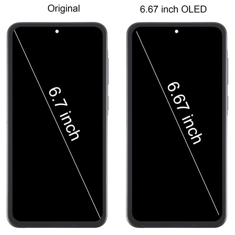For Samsung Galaxy A36 SM-A366B 6.67 inch OLED LCD Screen Digitizer Full Assembly with Frame (Grey)