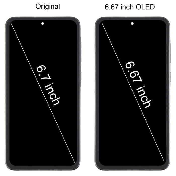 For Samsung Galaxy A36 SM-A366B 6.67 inch OLED LCD Screen Digitizer Full Assembly with Frame (Grey)
