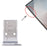 For Samsung Galaxy Z Fold7 SM-F966B EU Version Original SIM + SIM Card Tray (Silver)