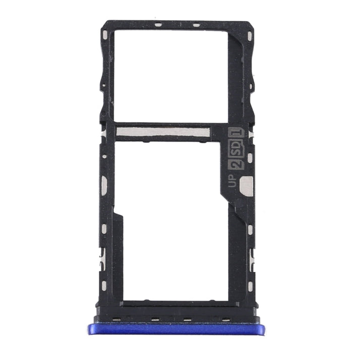 SIM Card Tray + SIM Card Tray / Micro SD Card Tray for Motorola Moto G9 Play/Moto G9 (India) (Blue)