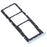 For OPPO A15 CPH2185 SIM Card Tray + SIM Card Tray + Micro SD Card Tray (Blue)