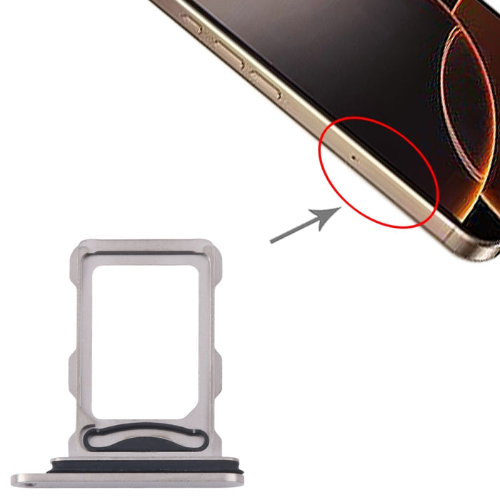 For iPhone 16 Pro SIM + SIM Card Tray (Titanium Color)