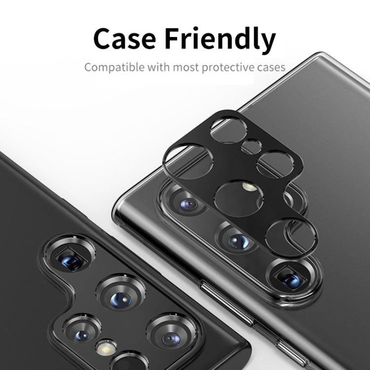 For Samsung Galaxy S23 Ultra 5G ENKAY Hat-Prince Aluminium Alloy Camera Lens Protector Full Cover(Black)