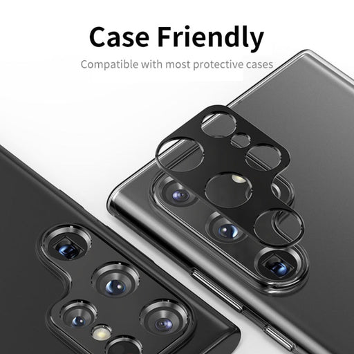 For Samsung Galaxy S23 Ultra 5G ENKAY Hat-Prince Aluminium Alloy Camera Lens Protector Full Cover(Black)