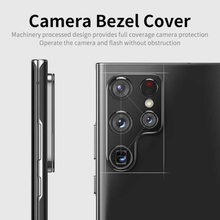 For Samsung Galaxy S23 Ultra 5G ENKAY Hat-Prince Aluminium Alloy Camera Lens Protector Full Cover(Black)