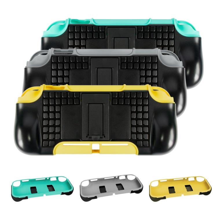 For Nintendo Switch Lite Game Console TPU Stand Protective Case(Yellow Black)