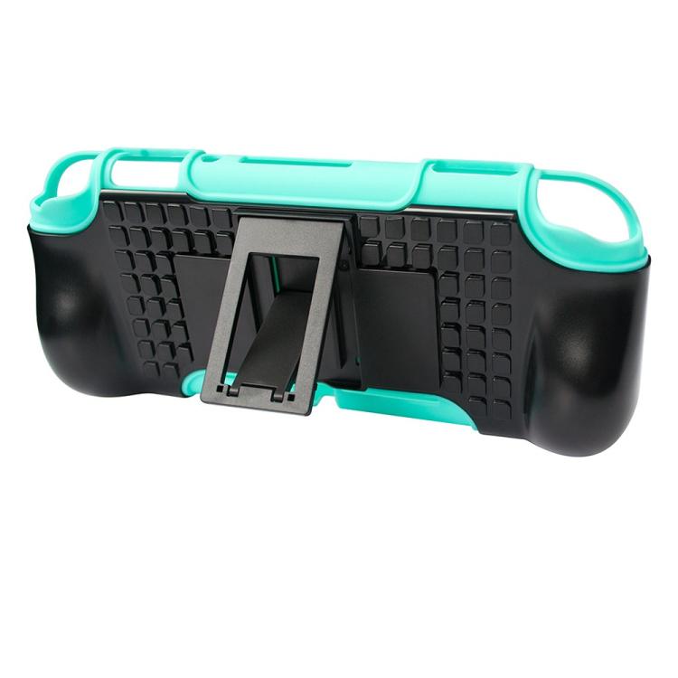 For Nintendo Switch Lite Game Console TPU Stand Protective Case(Yellow Black)