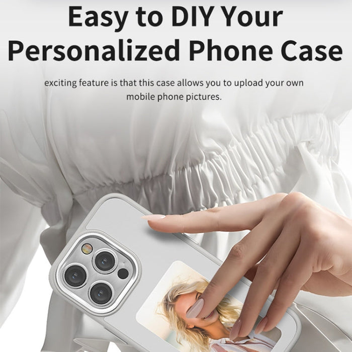 For iPhone 15 Pro Max NFC Four-Color E-ink Screen DIY Phone Case(Black)