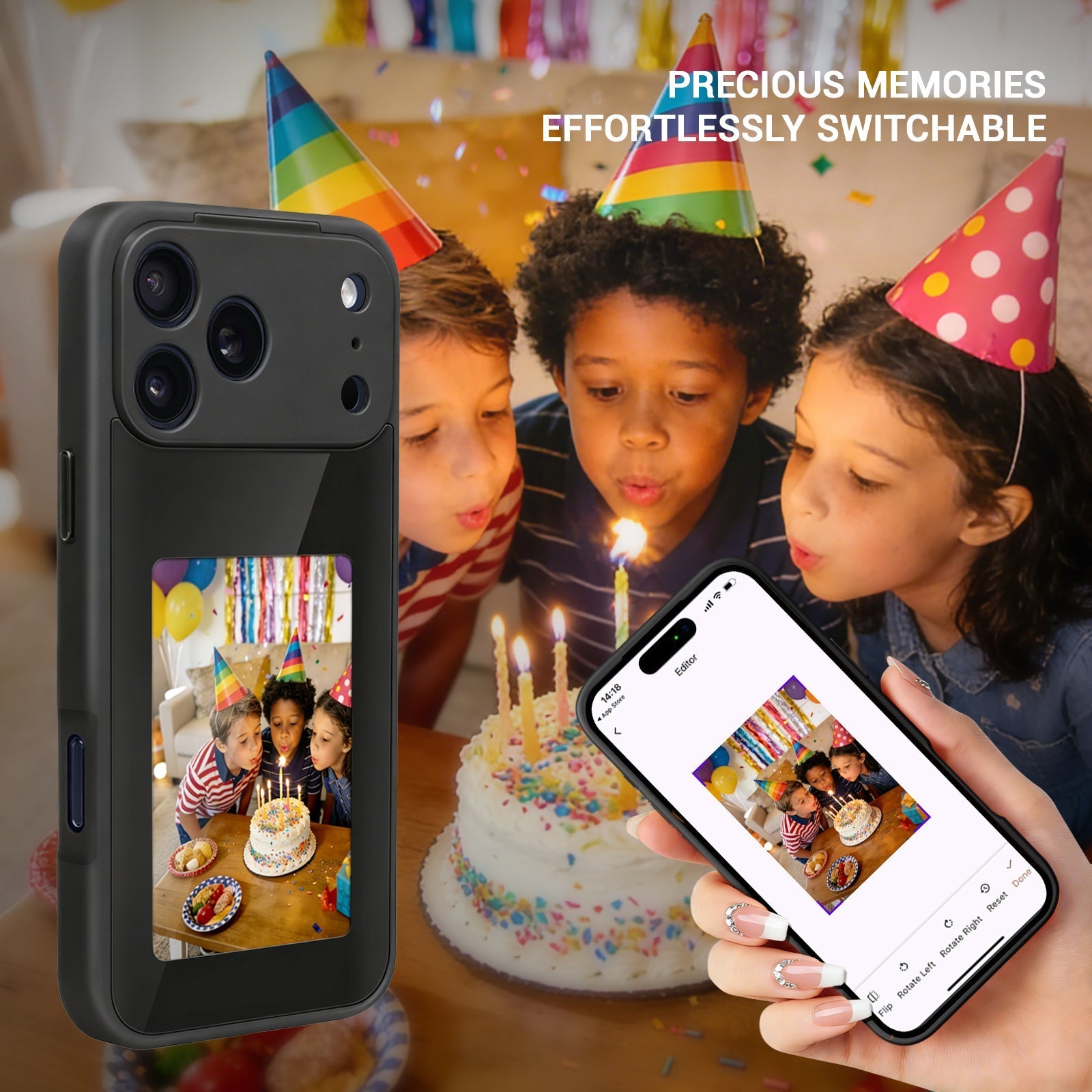 iPhone 17 NFC E-Ink Case with 4-Inch HD Display