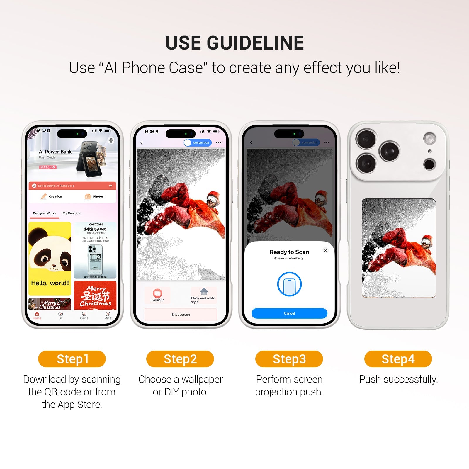 iPhone 17 NFC E-Ink Case with 4-Inch HD Display