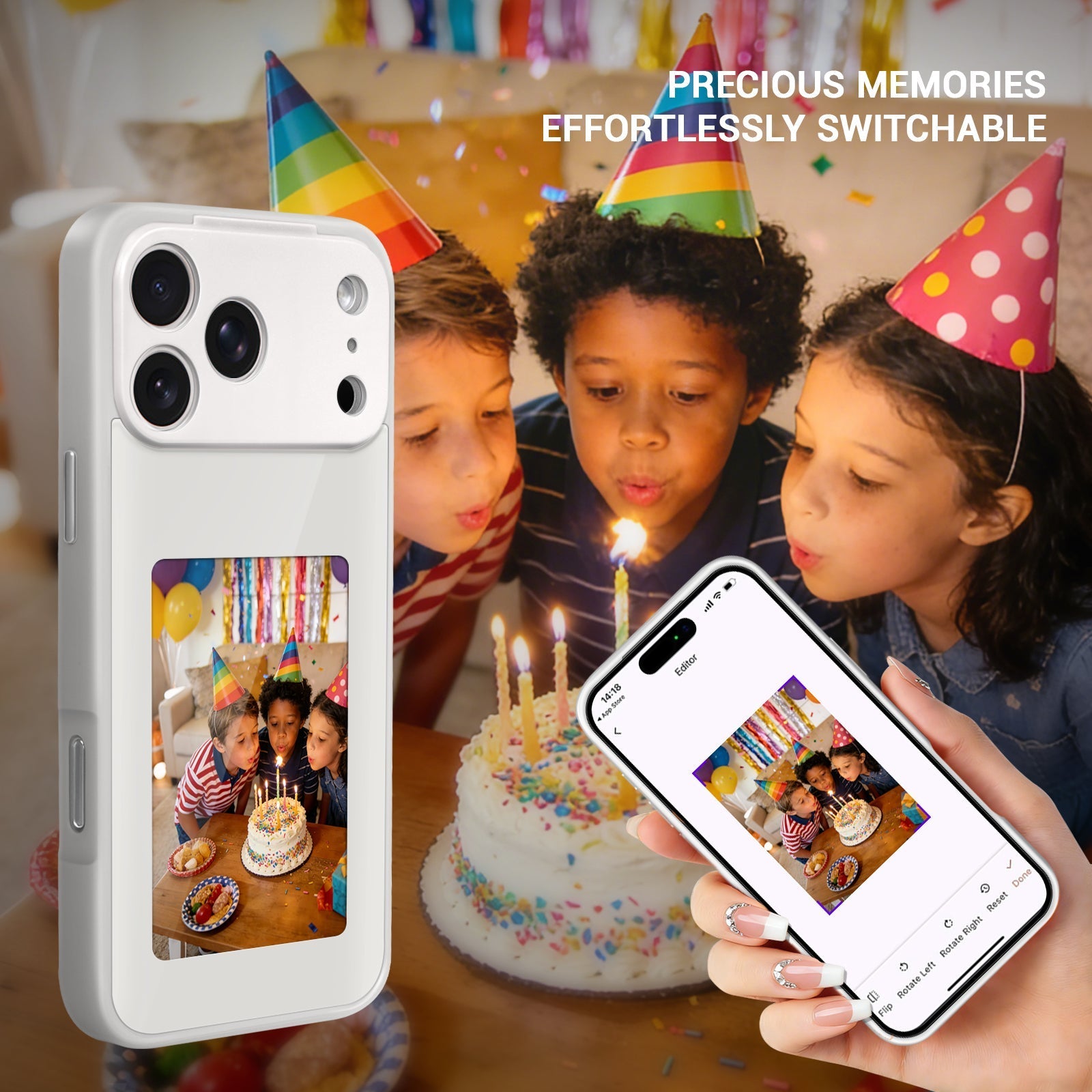 iPhone 17 NFC E-Ink Case with 4-Inch HD Display