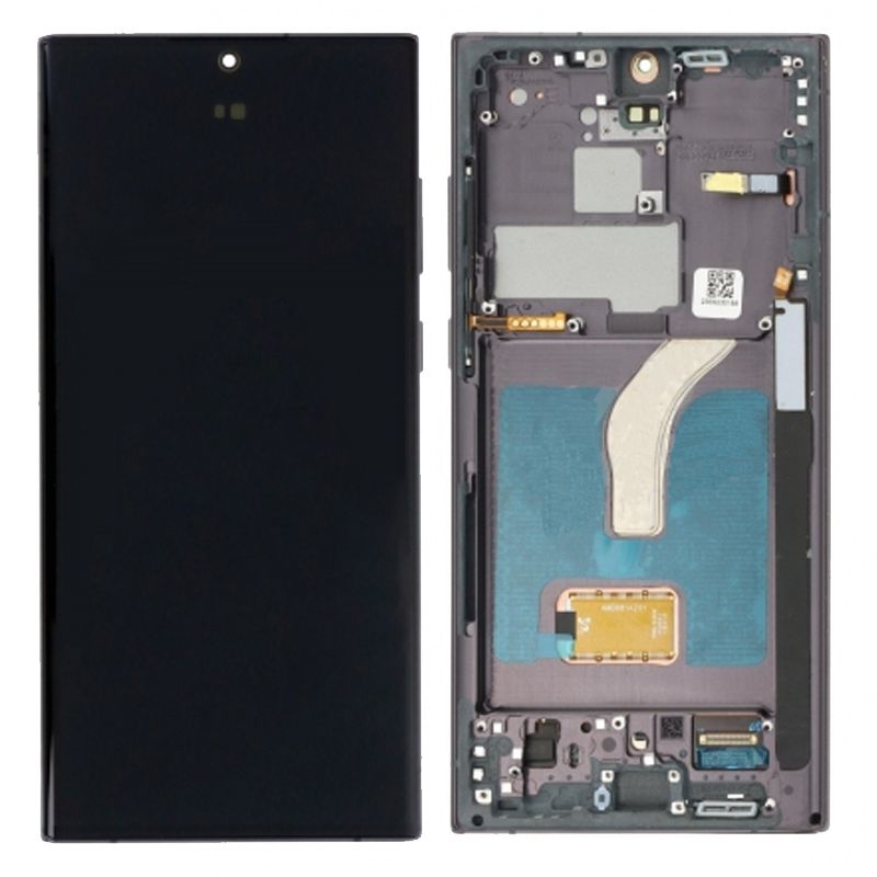 For Samsung Galaxy S22 Ultra Replacement OLED Screen With Frame (Black)