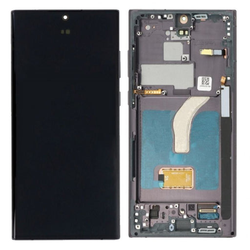 For Samsung Galaxy S22 Ultra Replacement OLED Screen With Frame (Black)