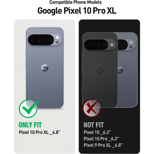 For Google Pixel 10 Pro XL Case Built-in Screen Shockproof Rugged Cover Green