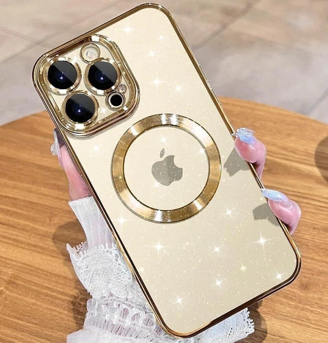 MagSafe Case For iPhone 16 Pro Max ShockProof Magnetic Gold Cover