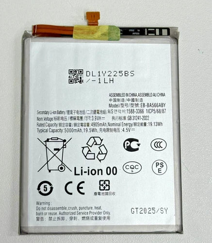 New Replacement Battery For Samsung Galaxy A566 A56 5G EB-BA566ABY 5000mah 4.5v