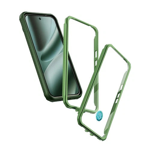 For Google Pixel 10 Pro XL Case Built-in Screen Shockproof Rugged Cover Green