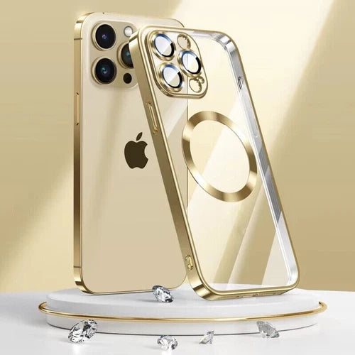 MagSafe Case For iPhone 16 Pro Max ShockProof Magnetic Gold Cover