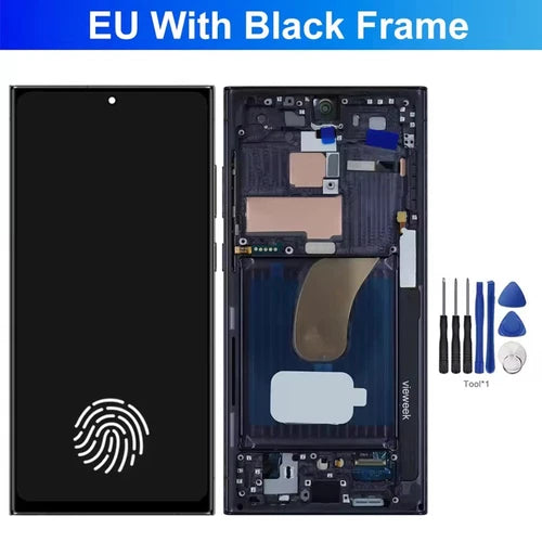 OLED LCD Display For Samsung Galaxy S23 Ultra S918 Touch Screen +Frame 6.7inch