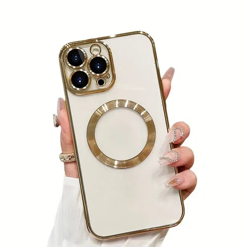 MagSafe Case For iPhone 16 Pro Max ShockProof Magnetic Gold Cover